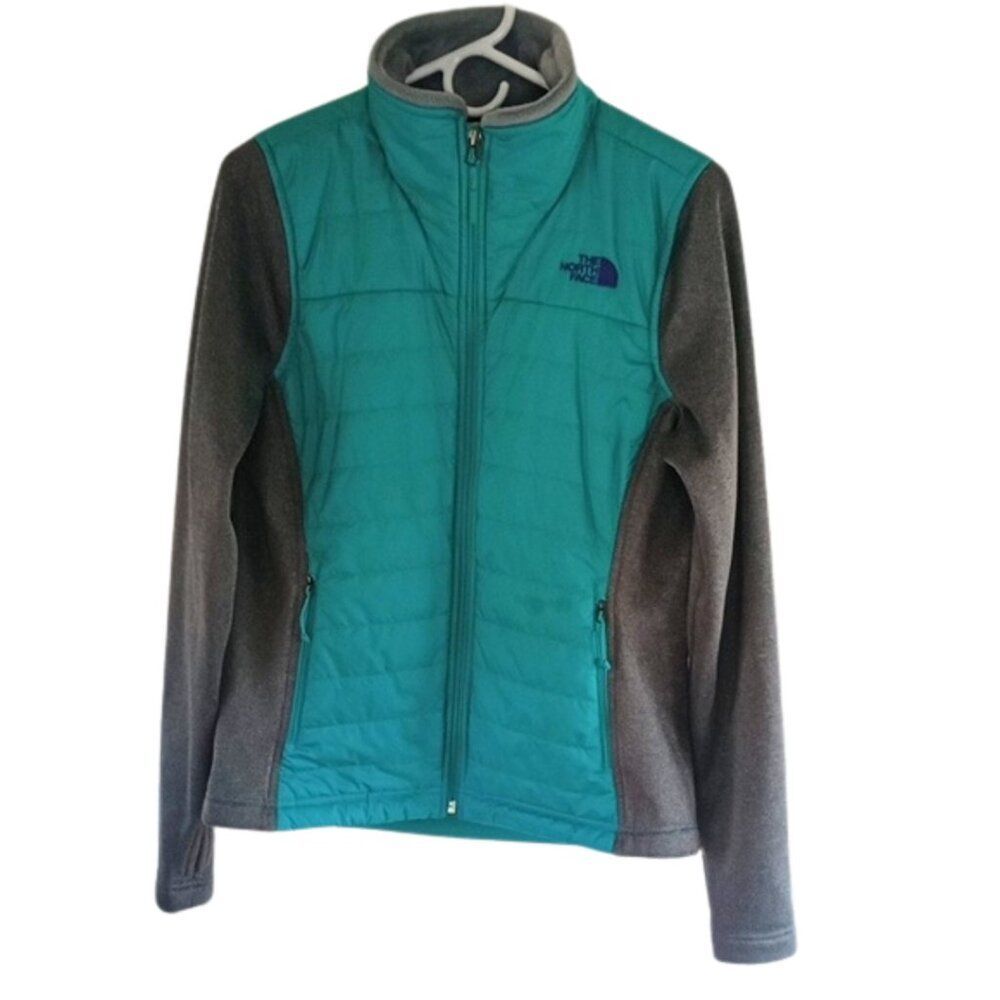 M The North Face Women's Full Zip Warm Insulated Quilted Mash-Up Jacket Fleece